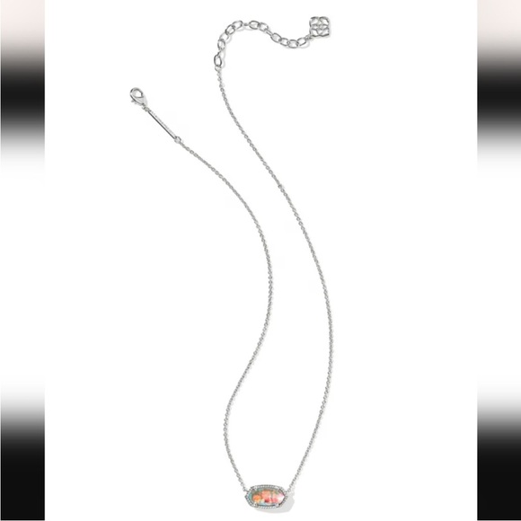 Kendra Scott Silver Necklace with Multicolor Pendant - Picture 3 of 9